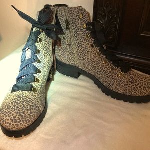 Brown/Black Animal Print Boots